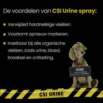 CSI Urine vlek en geur verwijderaar hond