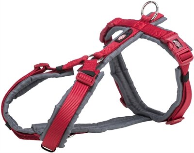 Trixie hondentuig premium trekking rood / grijs