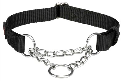 Trixie halsband hond premium halfslip halsband zwart