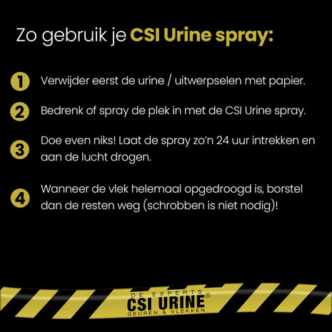 CSI Urine vlek en geur verwijderaar hond