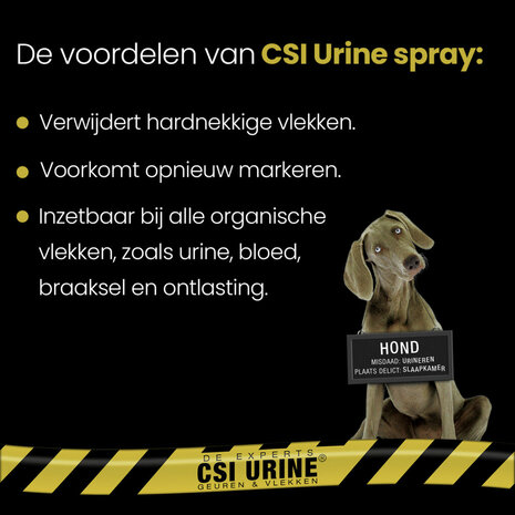 CSI Urine vlek en geur verwijderaar hond