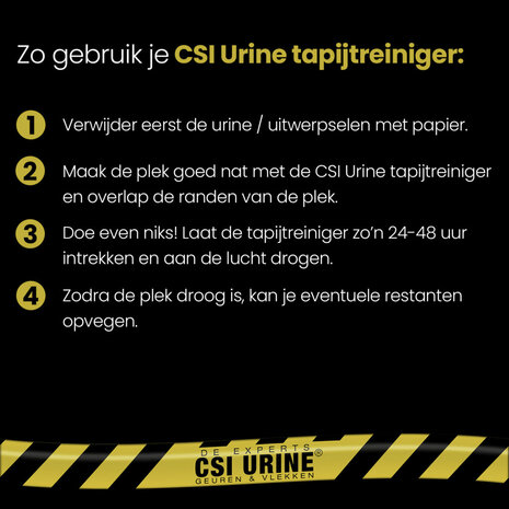 CSI URINE TAPIJTREINIGER