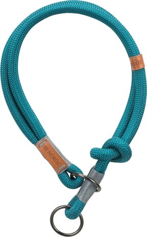 Trixie halsband hond be nordic halfslip petrol / lichtgrijs