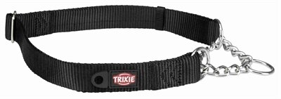 Trixie halsband hond premium halfslip halsband zwart