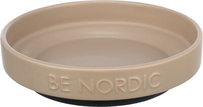 Trixie be nordic voerbak kat keramiek / rubber taupe